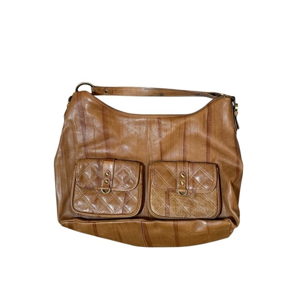 Handbags - Charlie Lapson rare large brown shoulder bag designer
